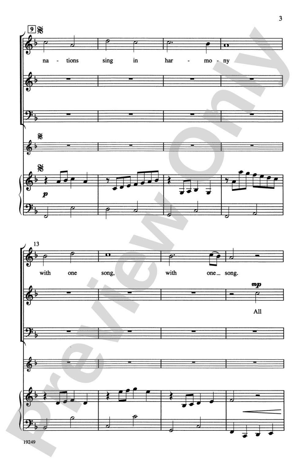 Peace Canon: 3-Part Mixed Choral Octavo