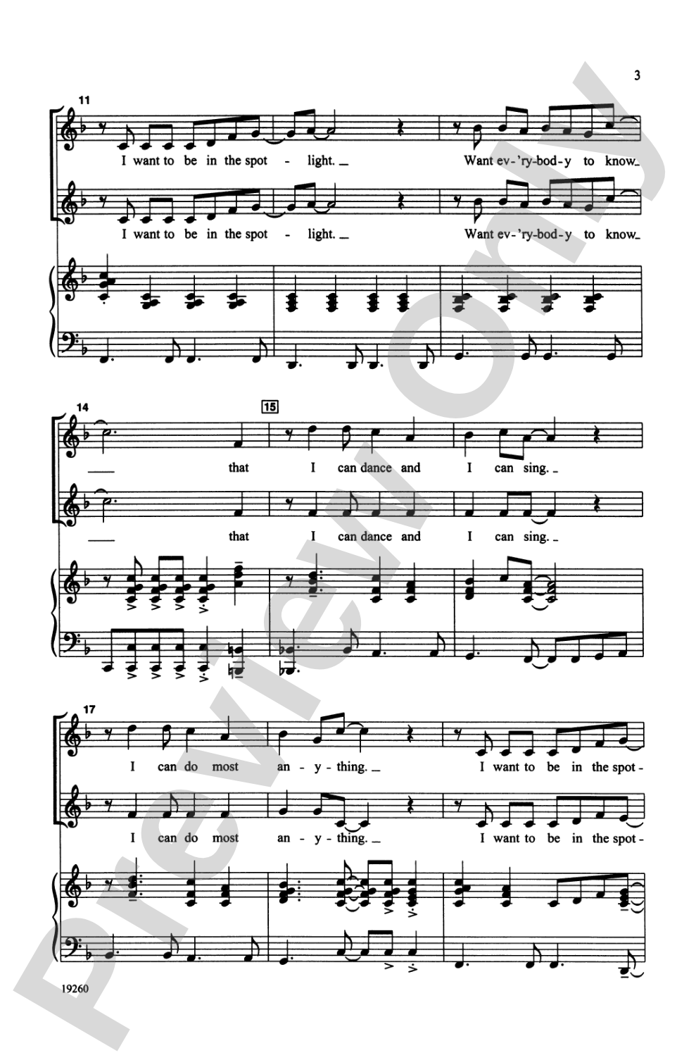 In the Spotlight!: 2-Part (with Opt. Staging) Choral Octavo