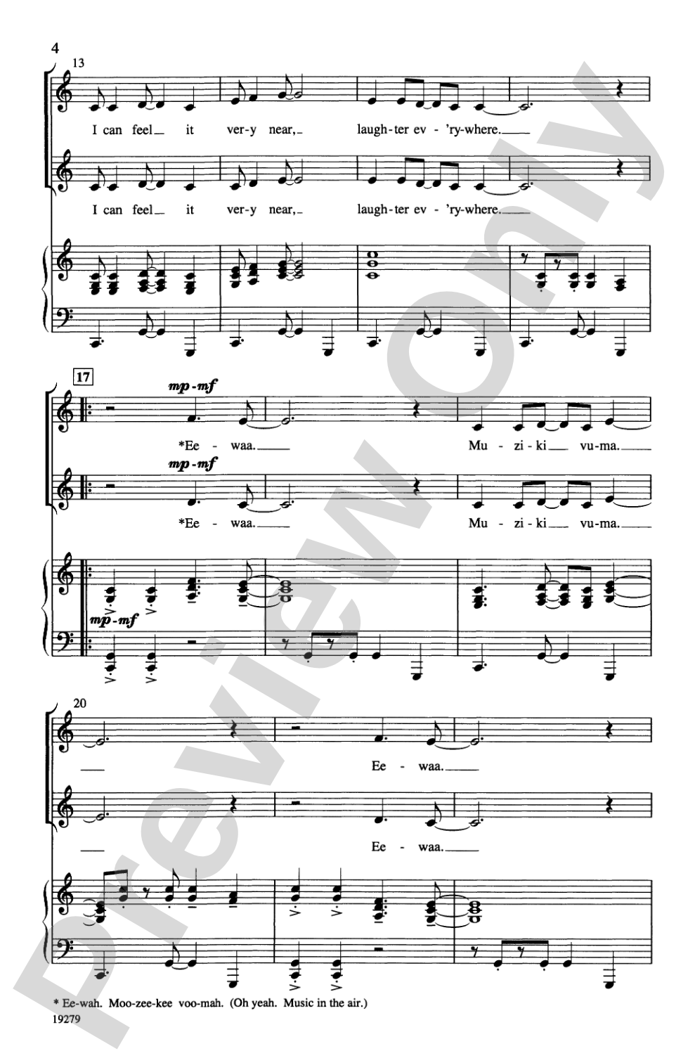Muziki Vuma (Music in the Air - Swahili): 2-Part Choral Octavo