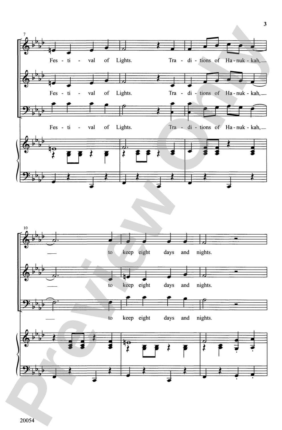 Traditions of Hanukkah: 3-Part Mixed Choral Octavo