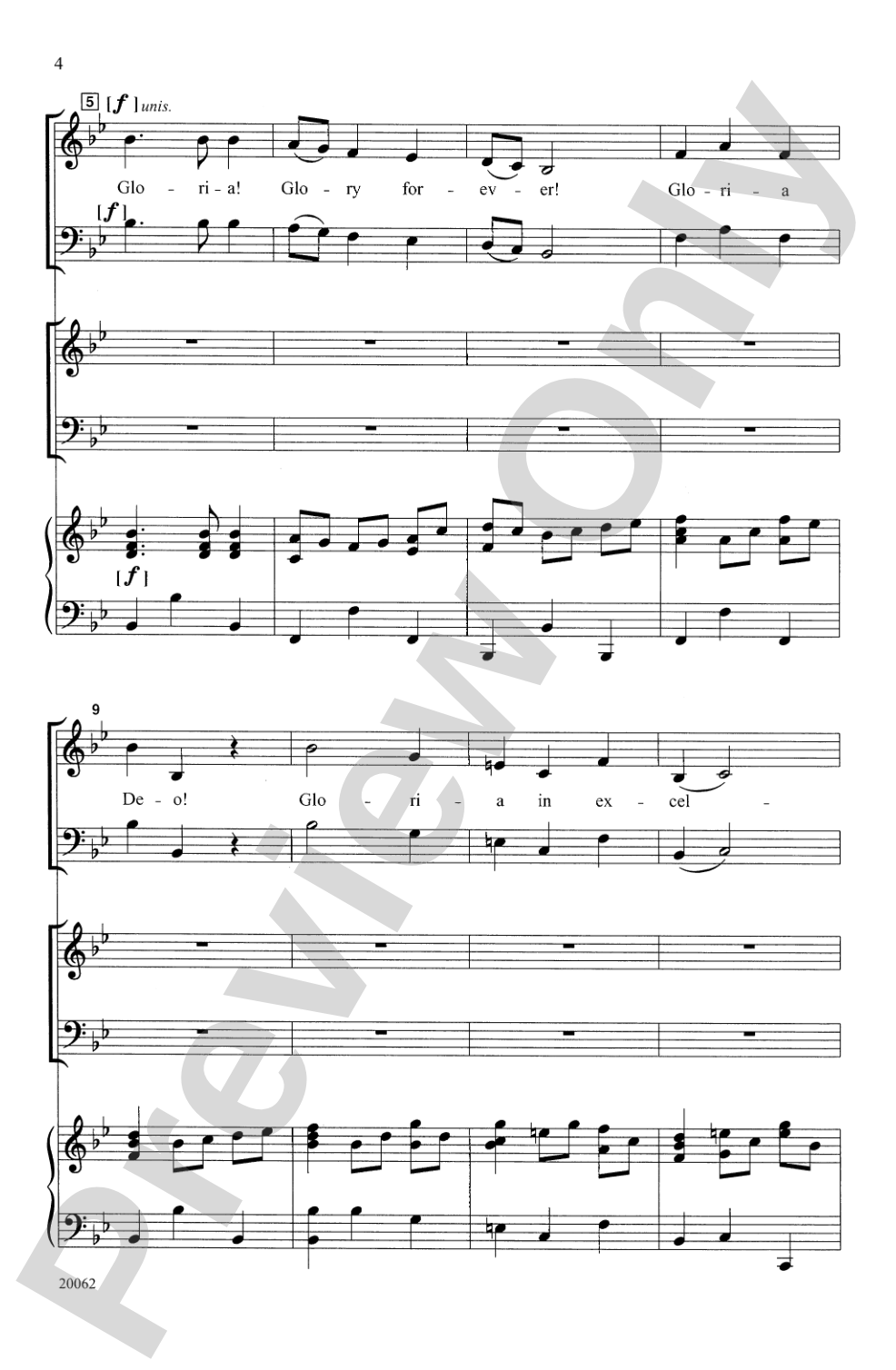 Antiphonal Gloria: SSAB (Opt. Double Choir) Choral Octavo