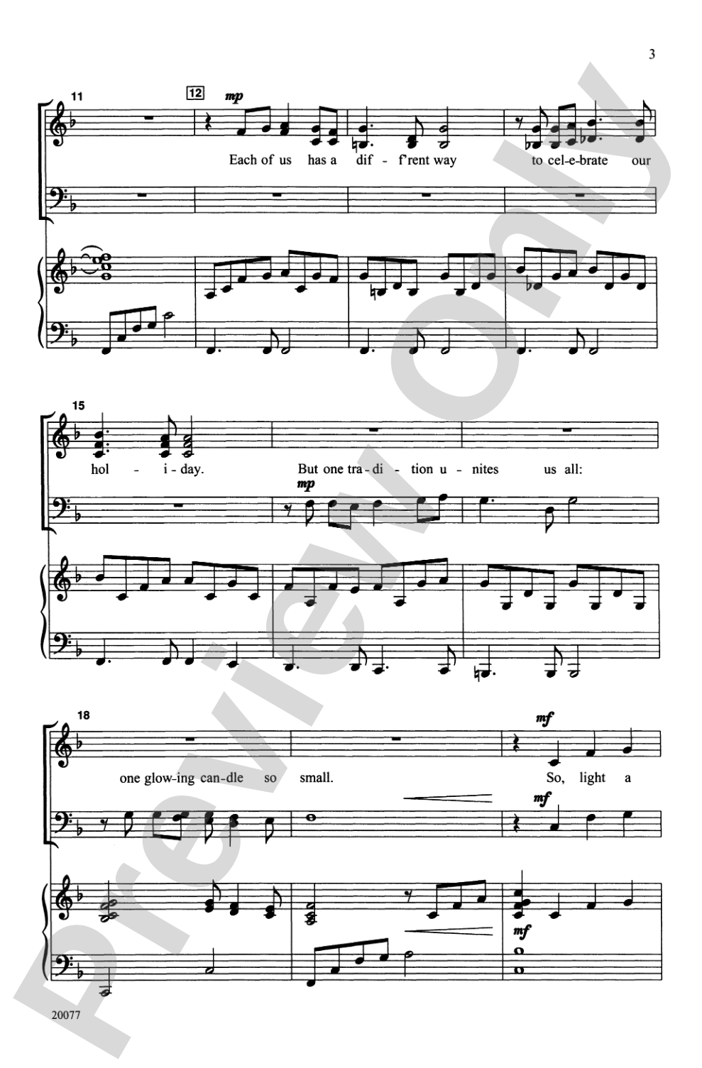 Candle in the Window: SATB Choral Octavo