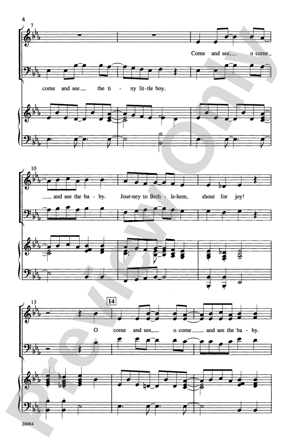 O Come and See the Baby: 3-Part Mixed Choral Octavo