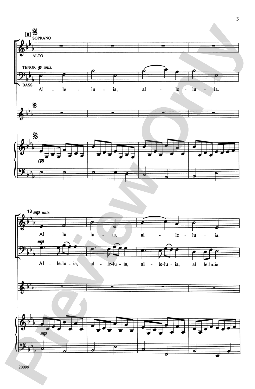 Alleluia Canon: SATB Choral Octavo