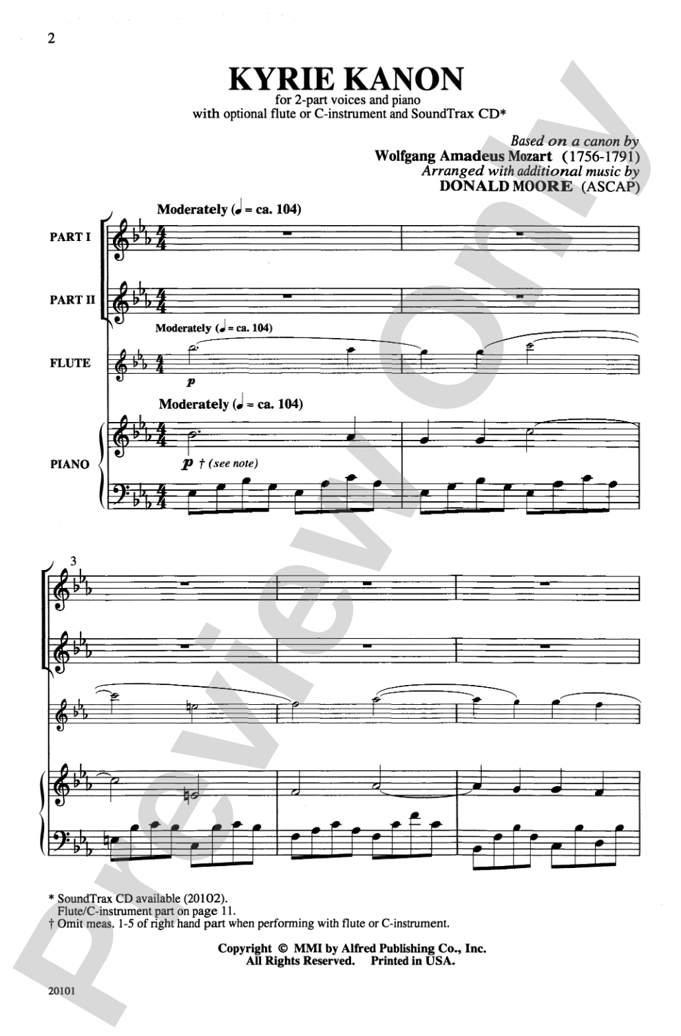 Kyrie Kanon: 2-Part Choral Octavo