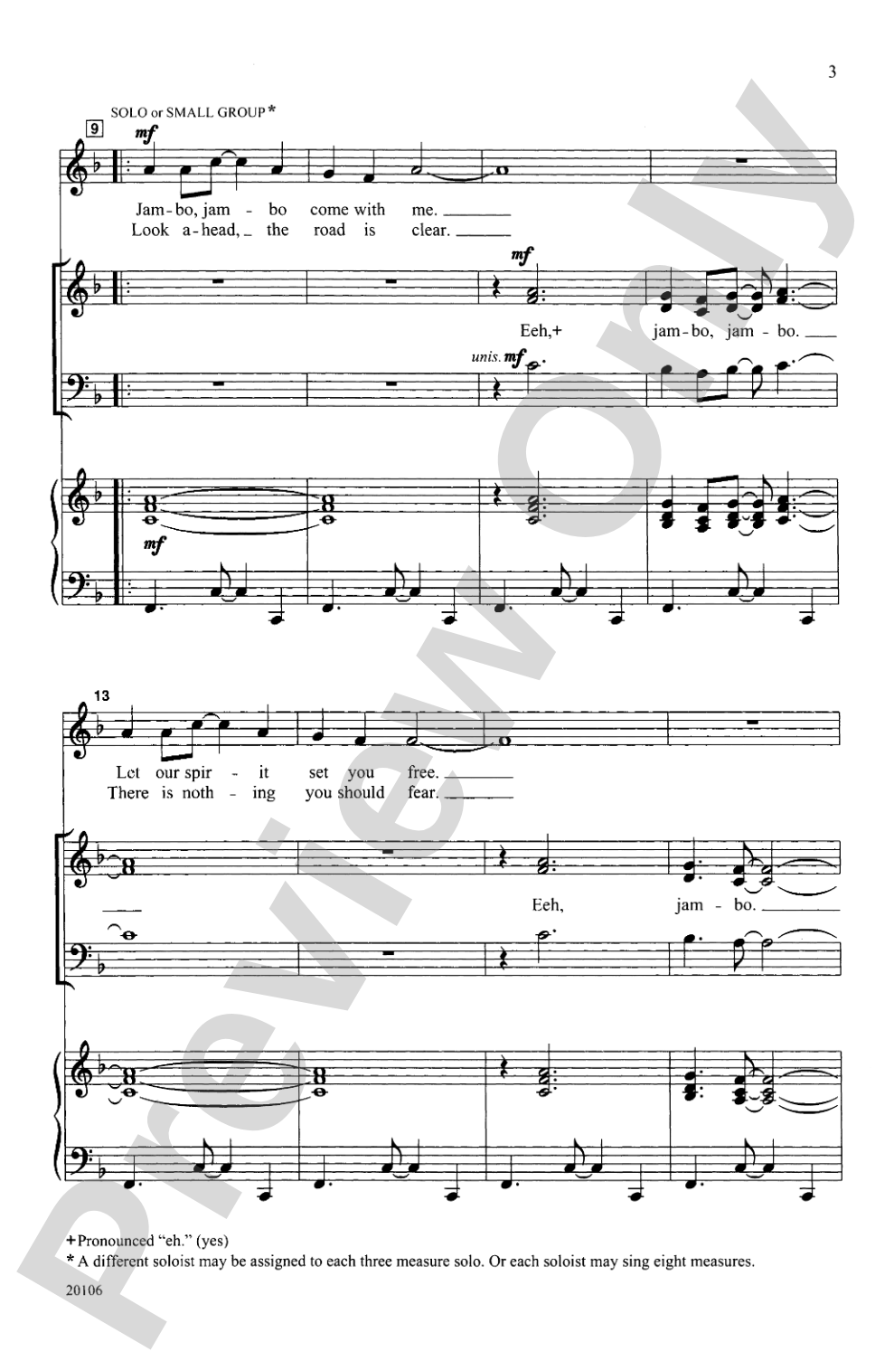 Jambo, Karibu Kwa Afrika: SATB Choral Octavo
