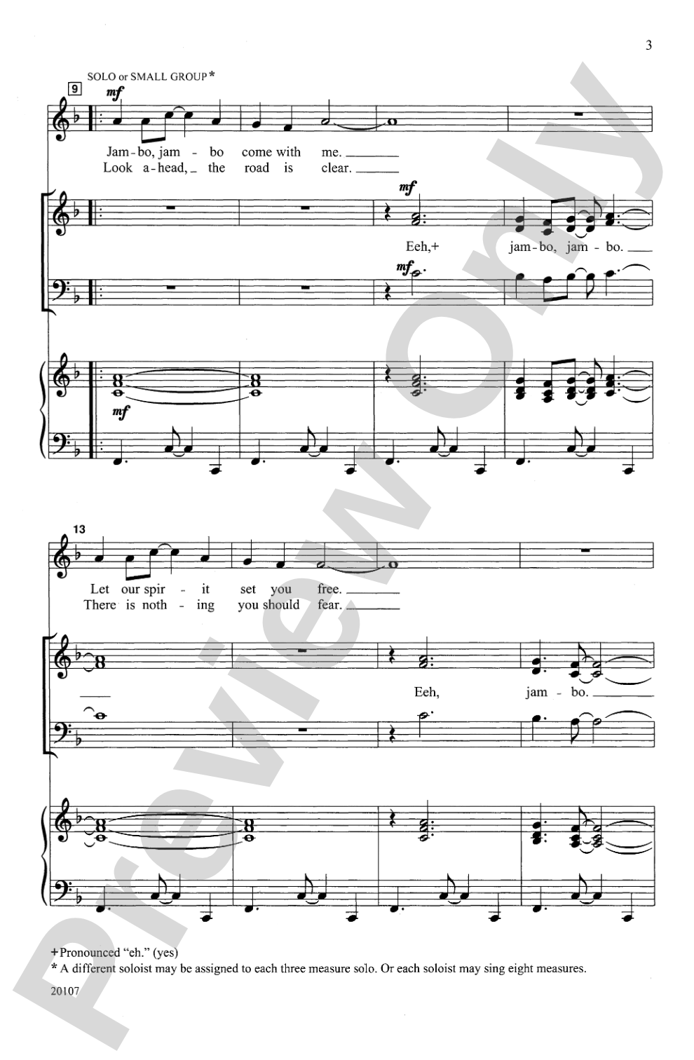 Jambo, Karibu Kwa Afrika: 3-Part Mixed Choral Octavo