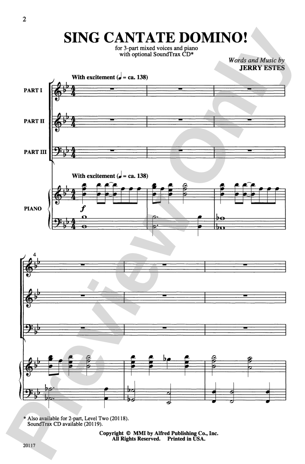 Sing Cantate Domino!: 3-Part Mixed Choral Octavo