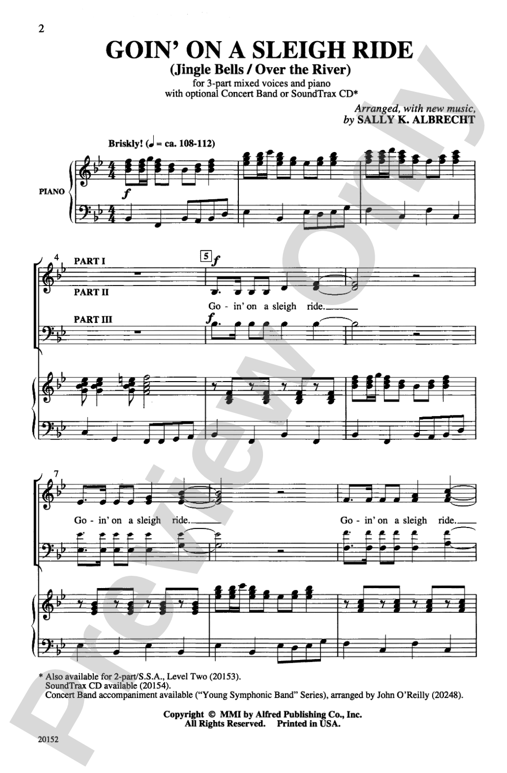 Goin' on a Sleigh Ride: 3-Part Mixed Choral Octavo