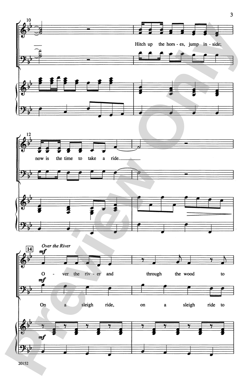 Goin' on a Sleigh Ride: 3-Part Mixed Choral Octavo