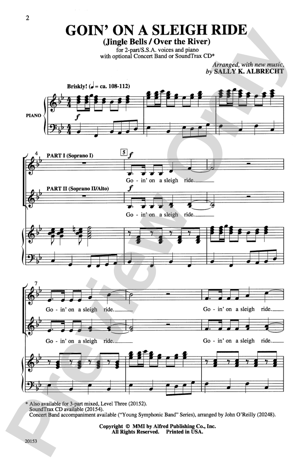 Goin' on a Sleigh Ride: 2-Part Choral Octavo