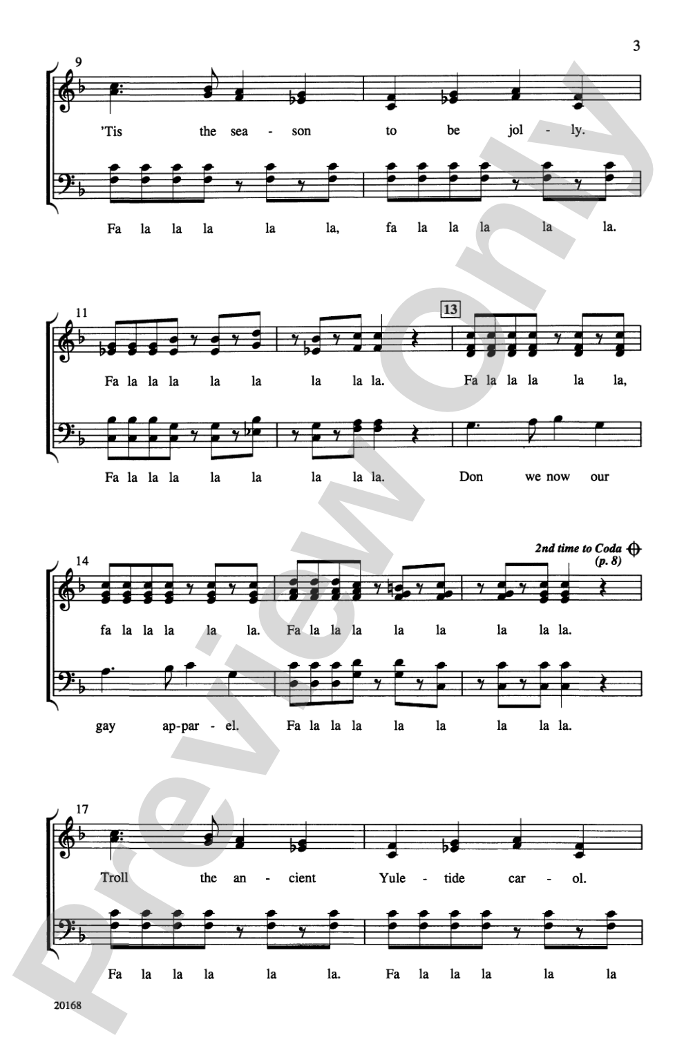 Festival Deck the Hall: SSATB, <I>a cappella</I> Choral Octavo