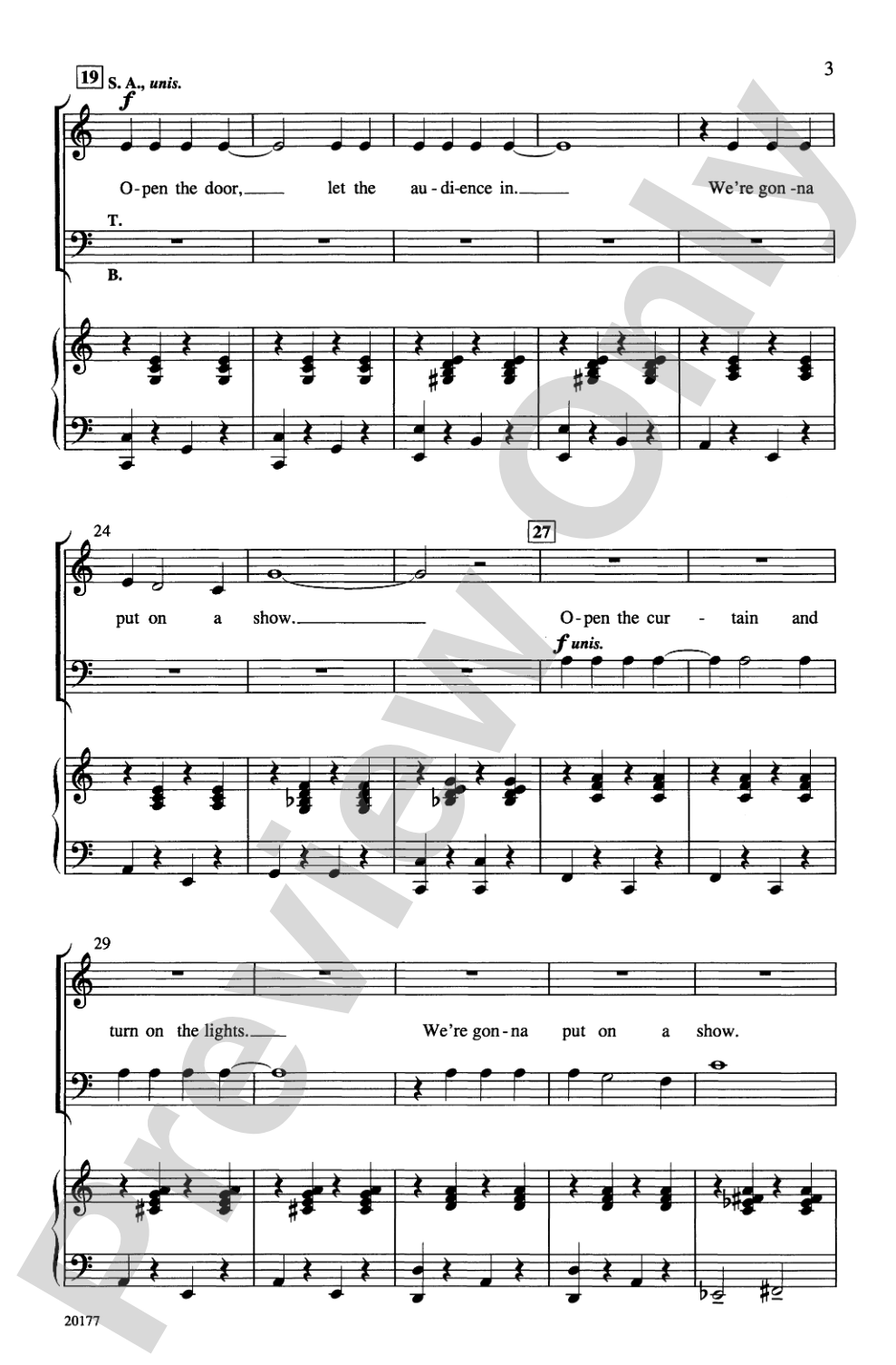 We're Gonna Put On a Show: SATB Choral Octavo