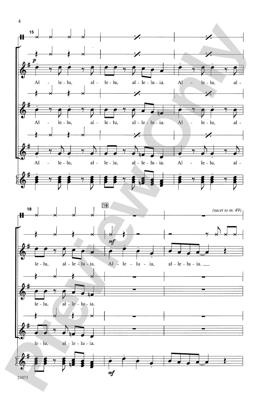 A Festive Alleluia: 3-Part (any combination) Choral Octavo