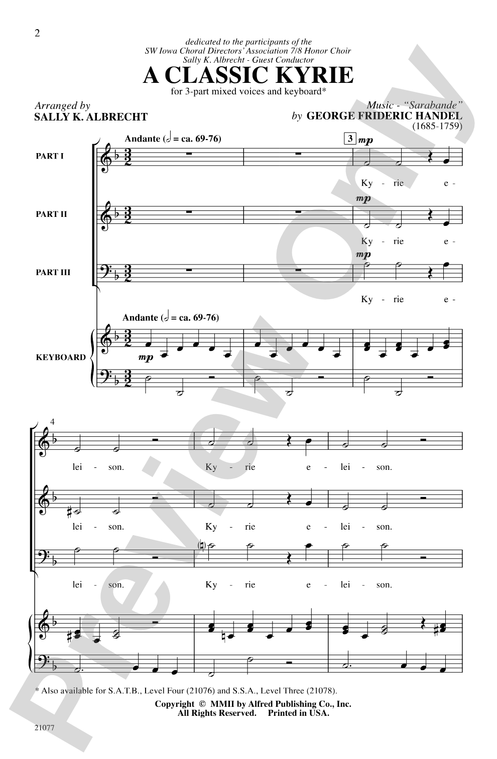 A Classic Kyrie: 3-Part Mixed Choral Octavo