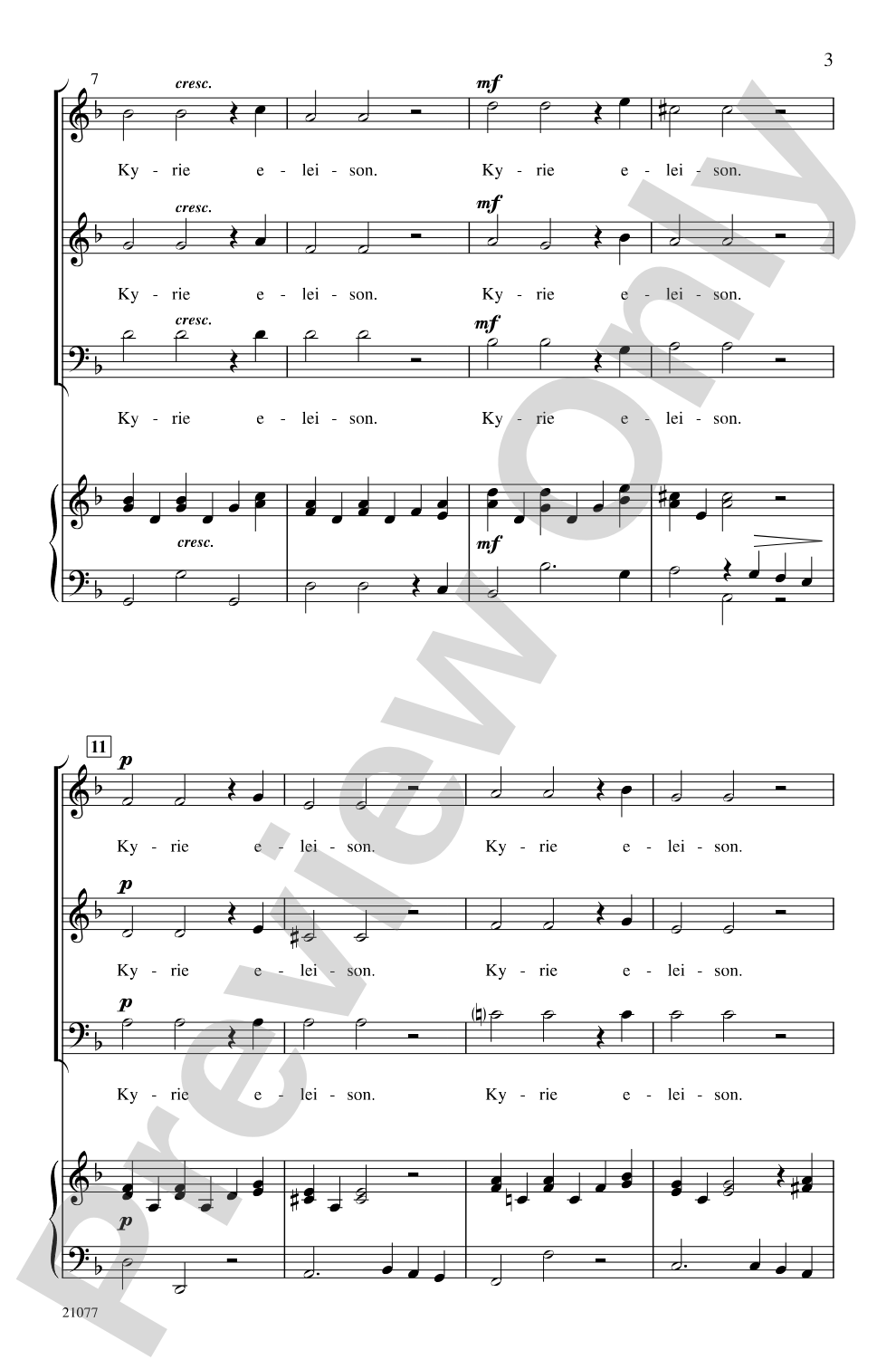 A Classic Kyrie: 3-Part Mixed Choral Octavo