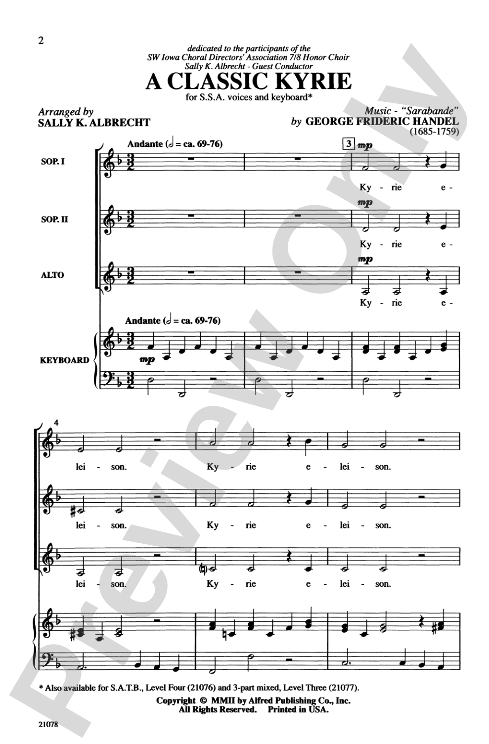 A Classic Kyrie: SSA Choral Octavo
