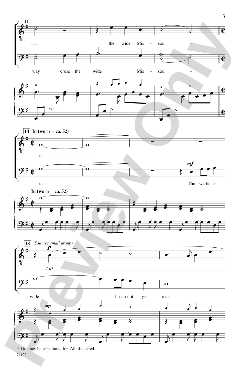 'Cross the Wide Missouri: TBB Choral Octavo