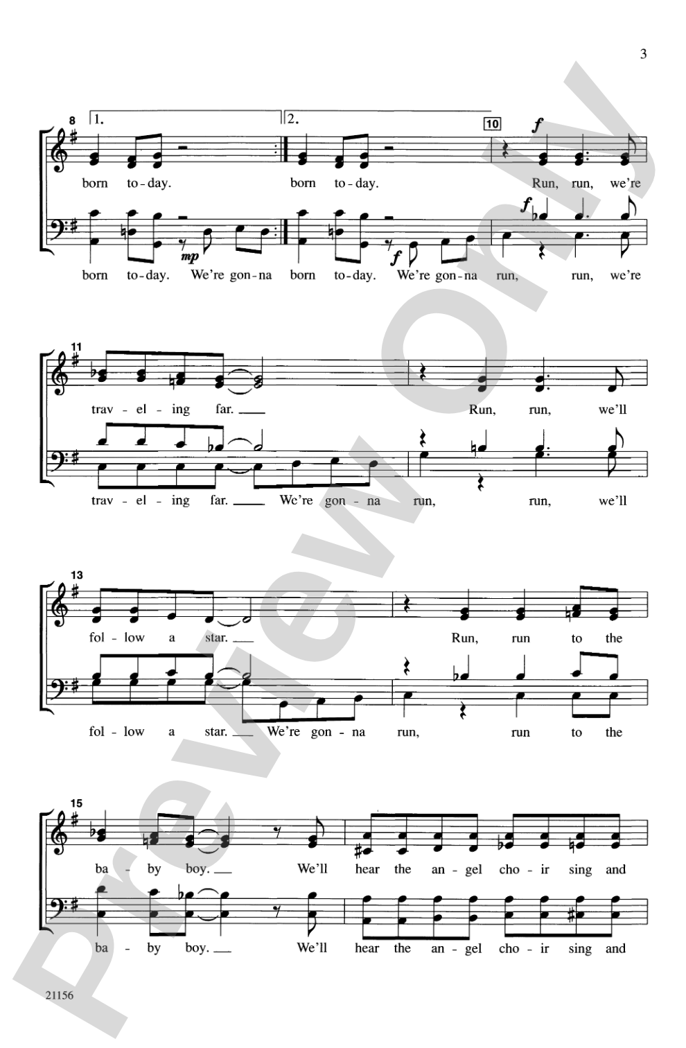 Run, Run to Bethlehem: SATB Choral Octavo