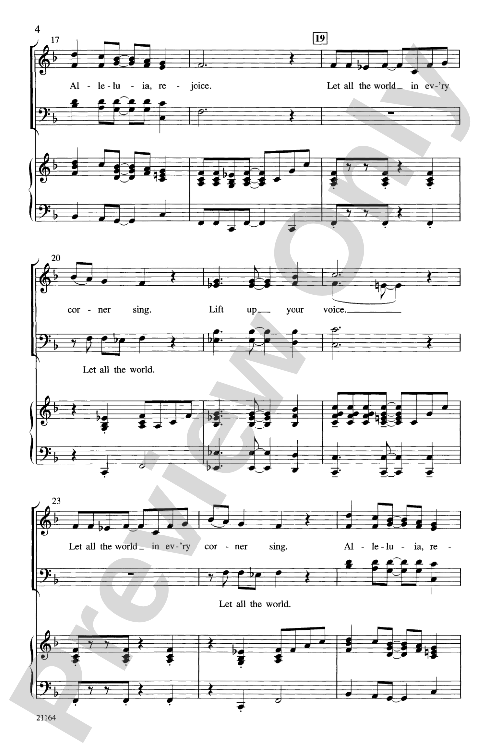 Let All the World in Every Corner Sing: SATB Choral Octavo