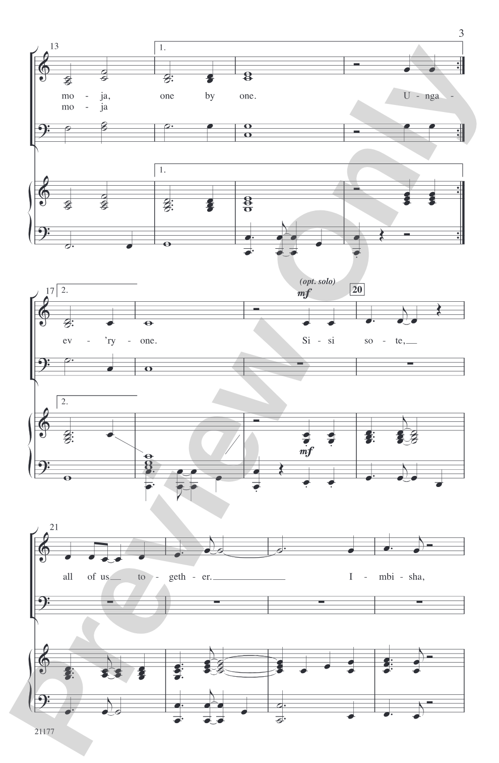 Changamano (Join Together-Swahili): SATB Choral Octavo