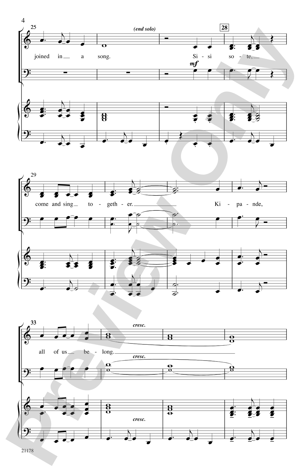 Changamano (Join Together-Swahili): 3-Part Mixed Choral Octavo