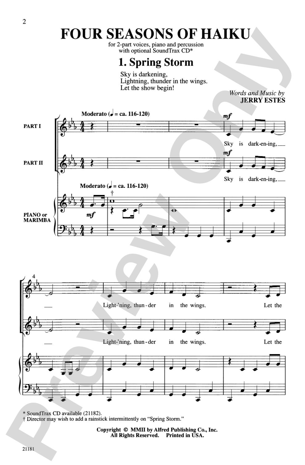 Four Seasons of Haiku: 2-Part Choral Octavo