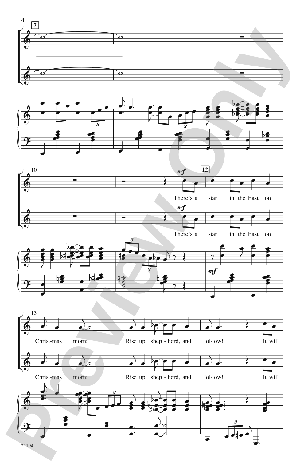 Rise Up, Shepherd, and Follow!: SSA Choral Octavo