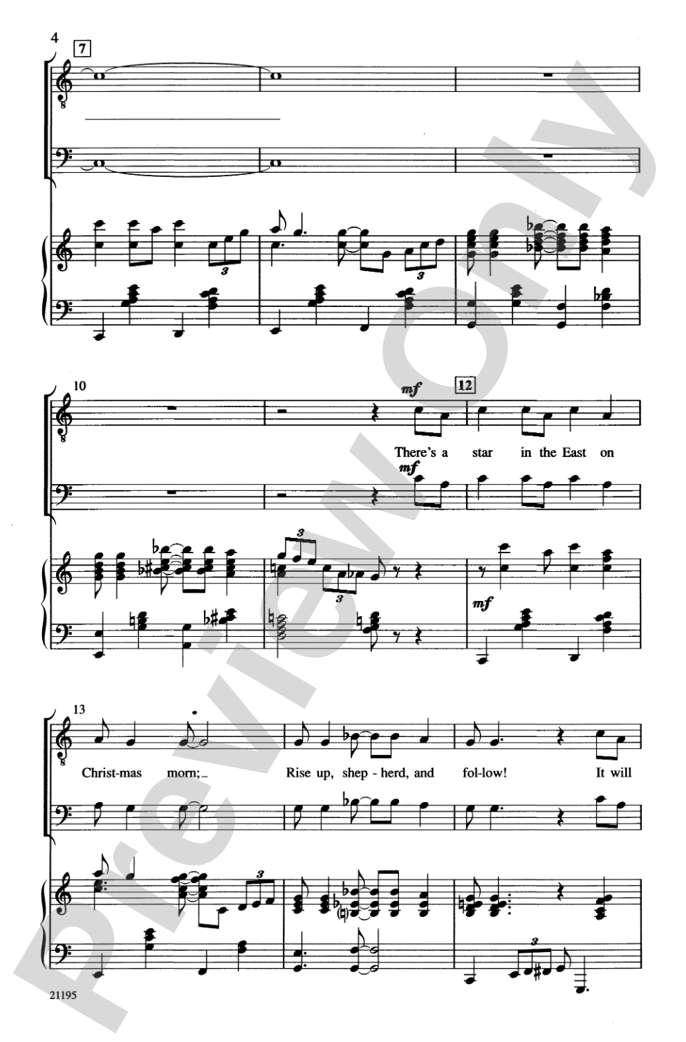 Rise Up, Shepherd, and Follow!: TTBB Choral Octavo
