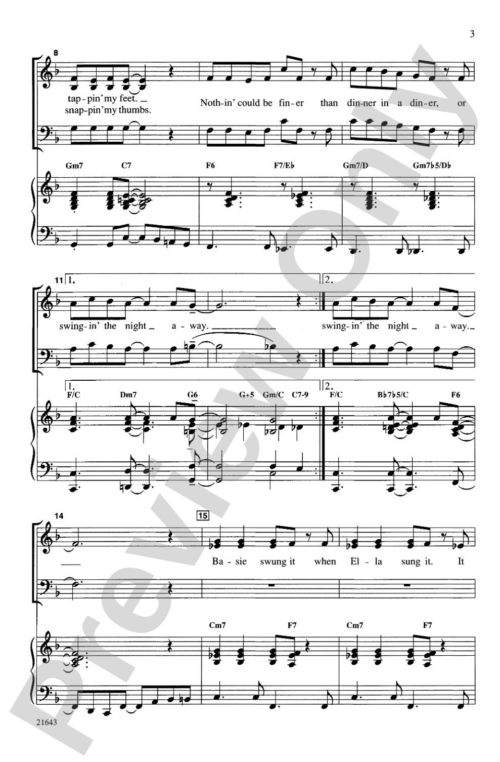 A Jazz Trio: SAB Choral Octavo