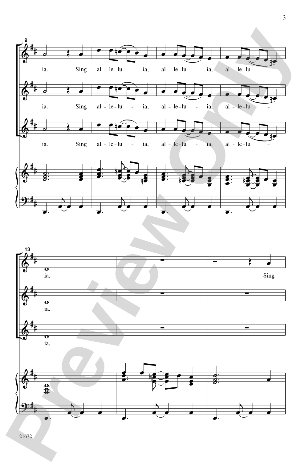 A New Alleluia: SSA Choral Octavo
