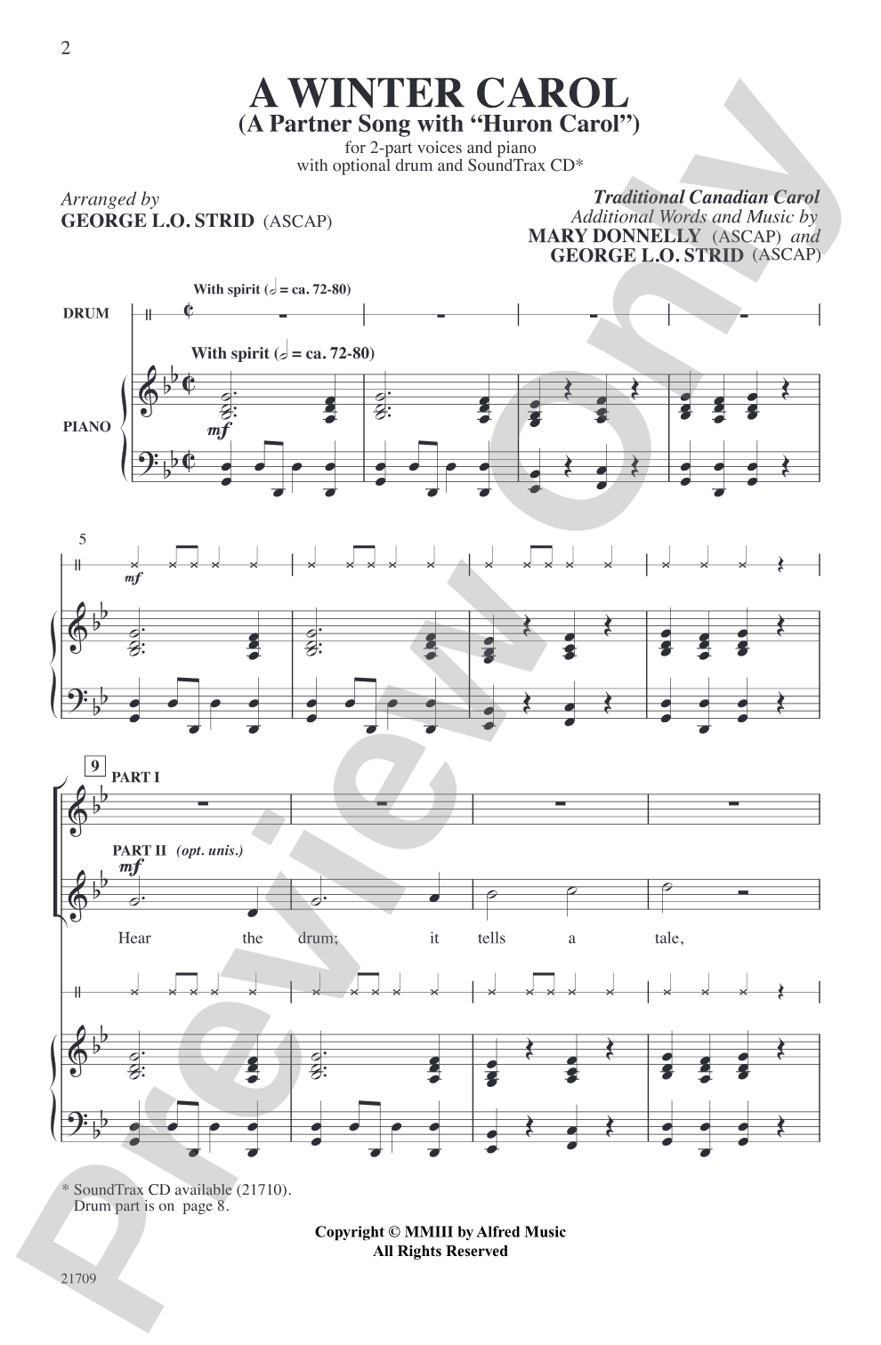 A Winter Carol: 2-Part Choral Octavo