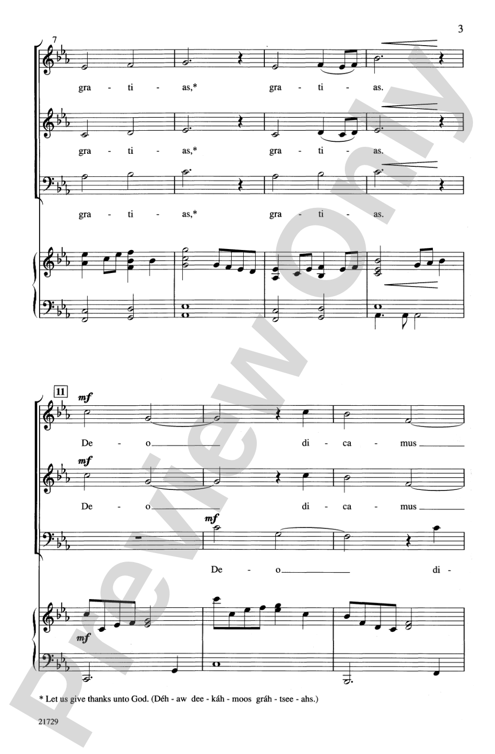 Deo Dicamus Gratias: 3-Part Choral Octavo