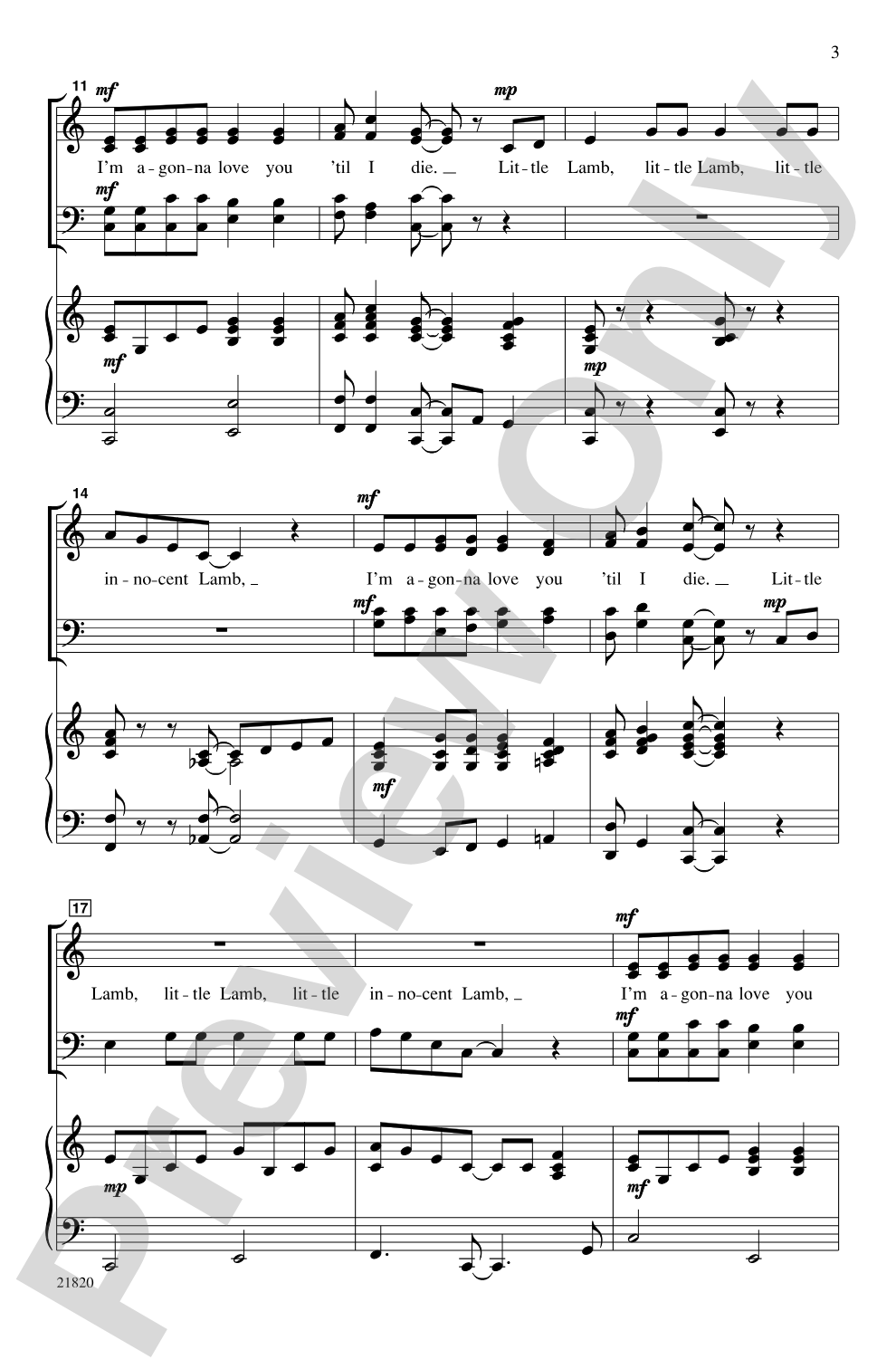 Little Innocent Lamb: SATB Choral Octavo