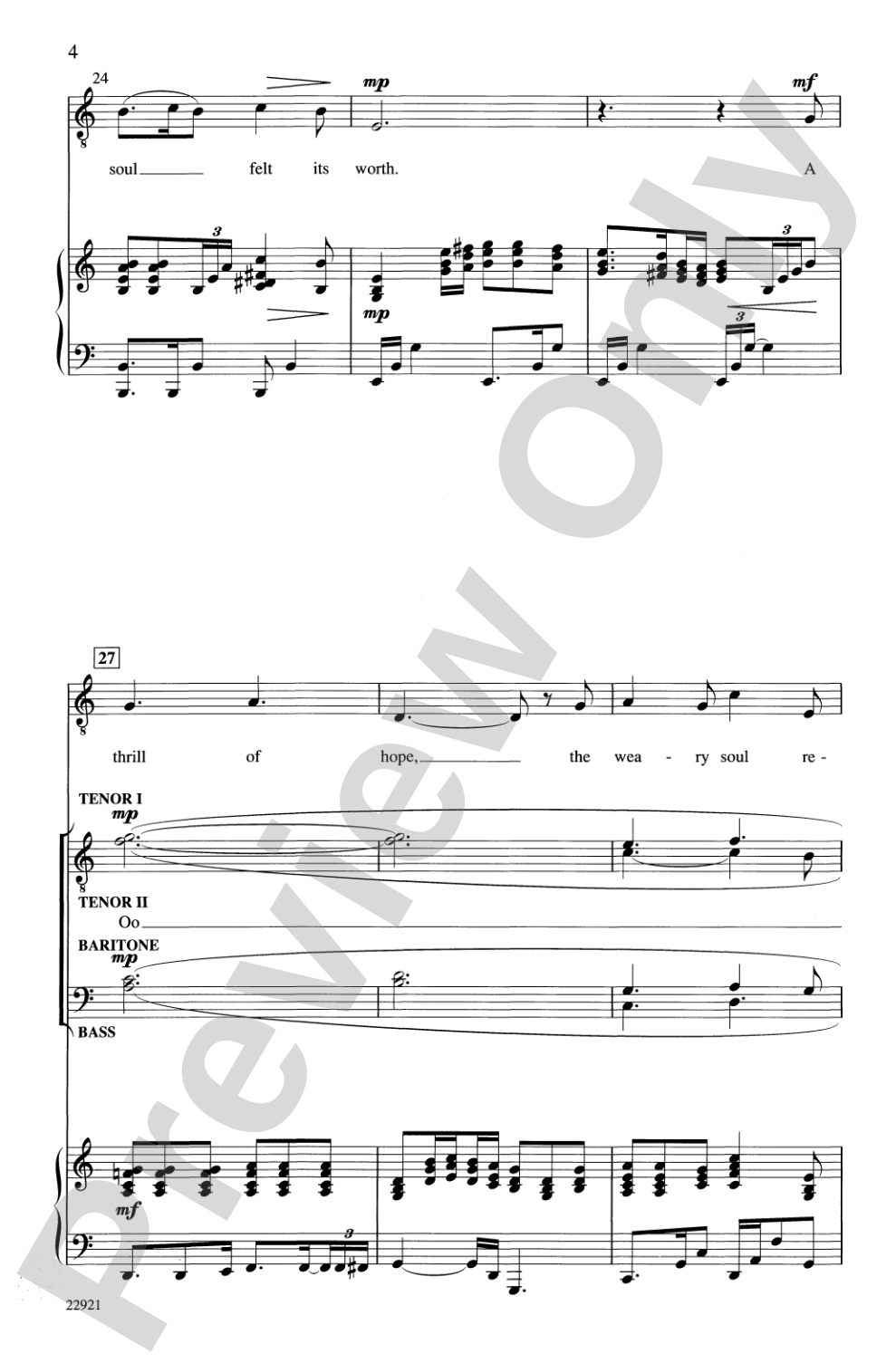 O Holy Night: TTBB Choral Octavo