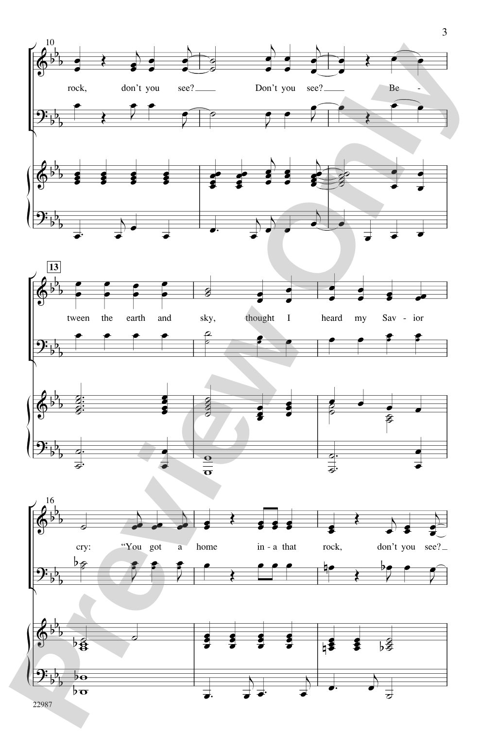 Home in That Rock: SAB Choral Octavo
