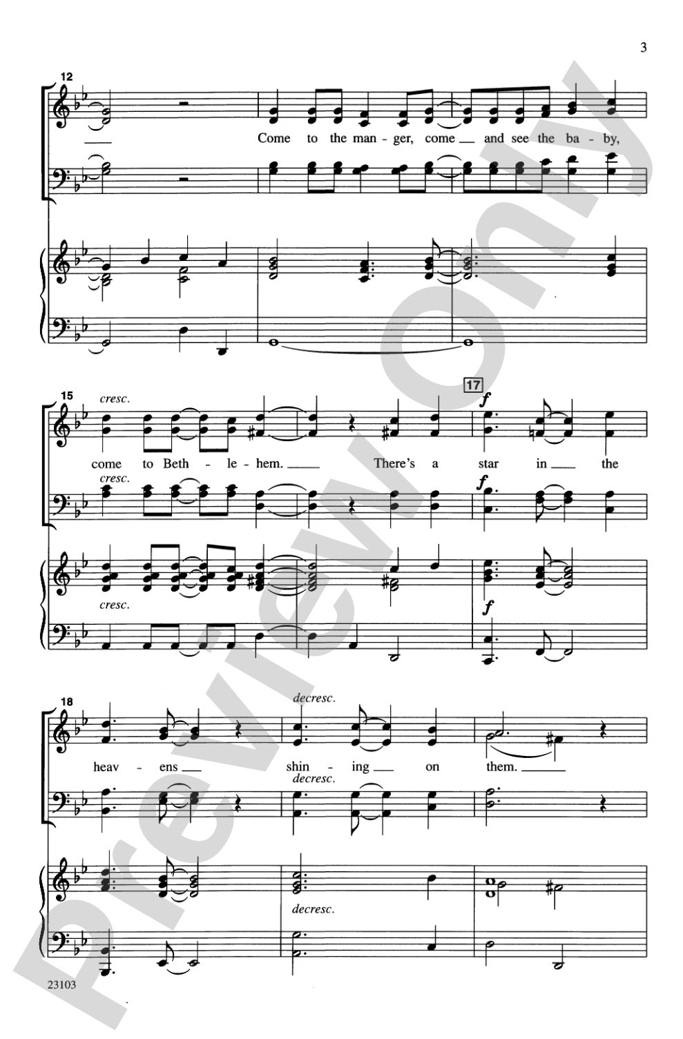 Come to Bethlehem: SATB Choral Octavo