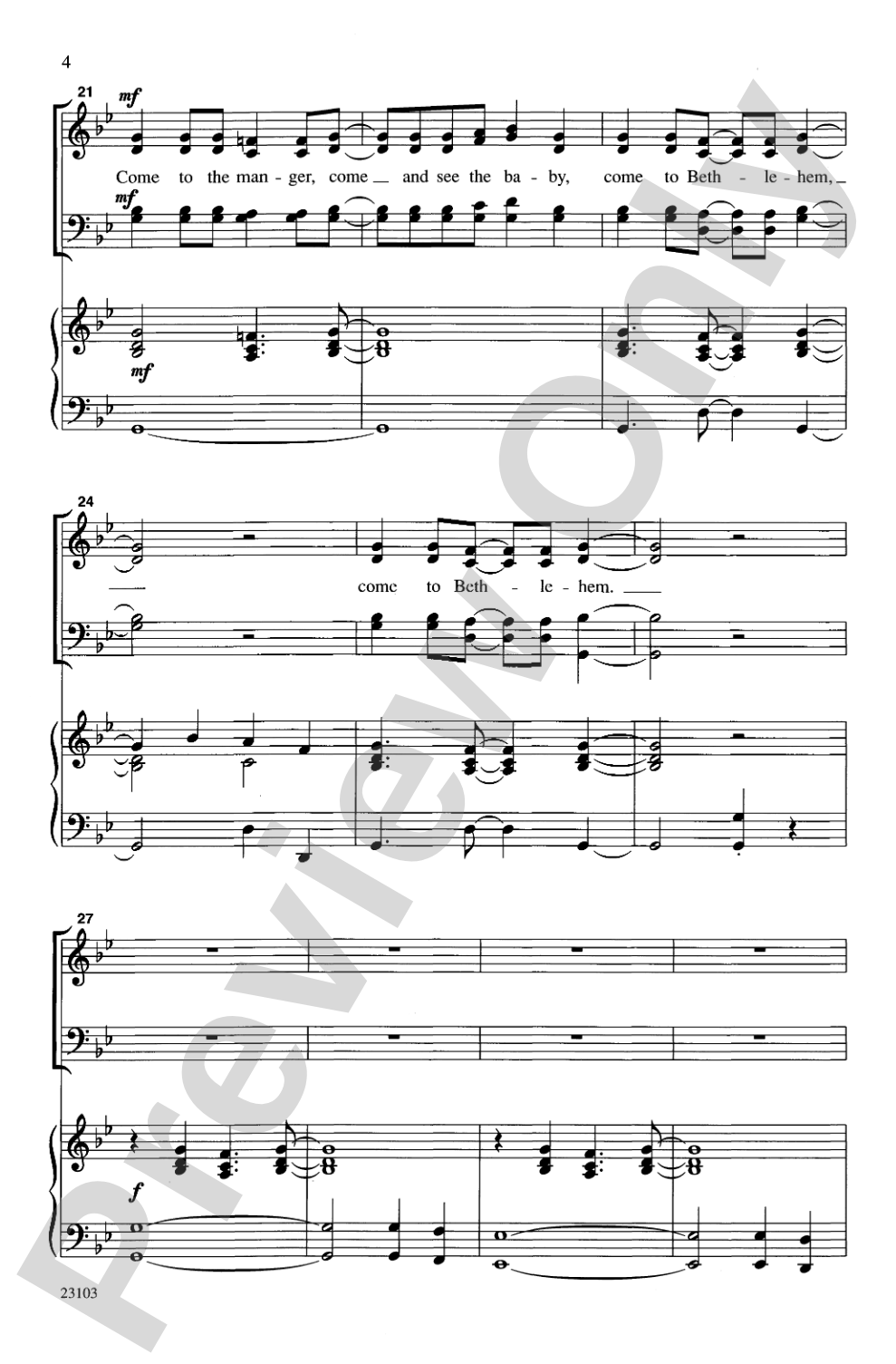 Come to Bethlehem: SATB Choral Octavo