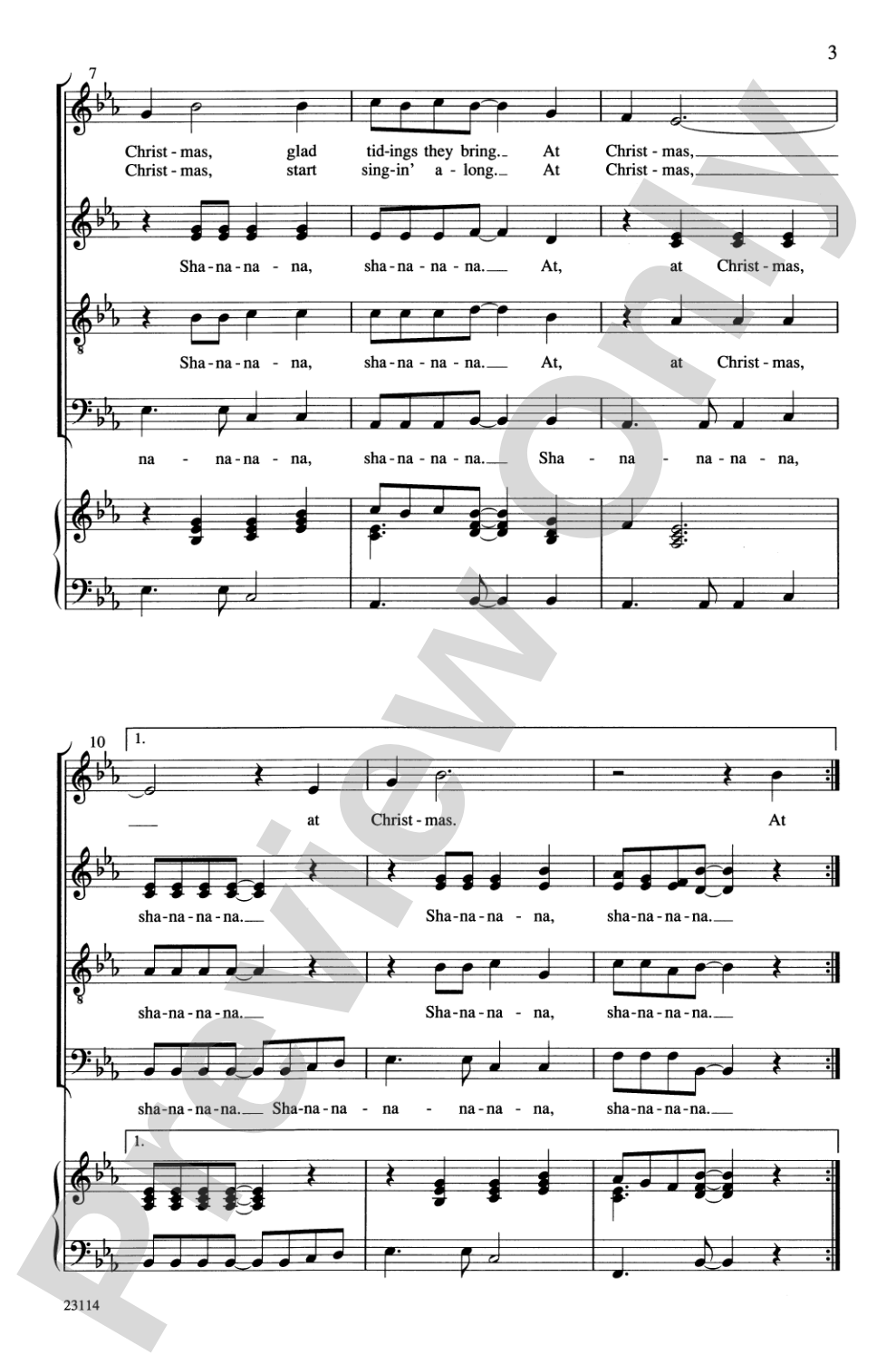 At Christmas (A Christmas Sha-na-na): SSATB, <I>a cappella</I> Choral Octavo