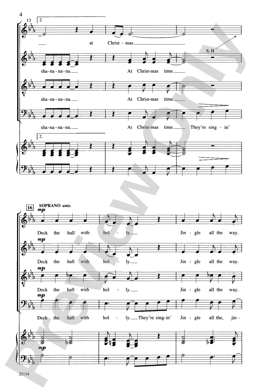 At Christmas (A Christmas Sha-na-na): SSATB, <I>a cappella</I> Choral Octavo
