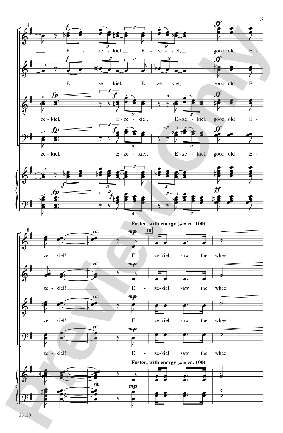 Ezekiel Saw the Wheel: SATB divisi, <I>a cappella</I> Choral Octavo