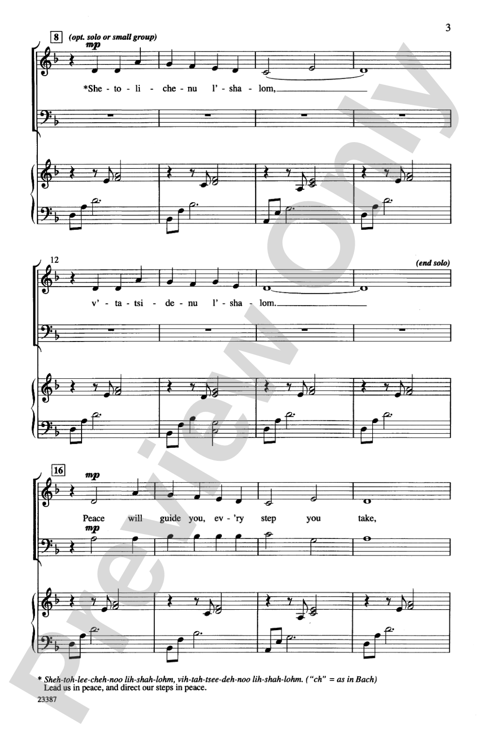 Journey in Peace: SAB Choral Octavo