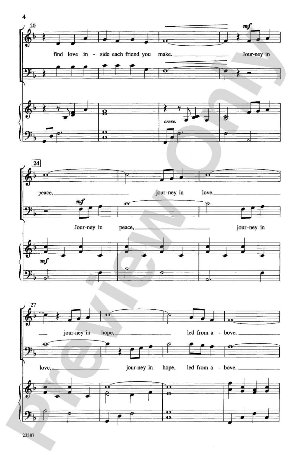 Journey in Peace: SAB Choral Octavo