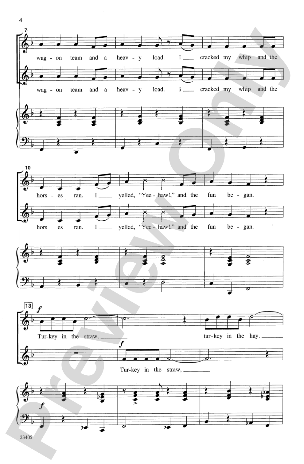 Turkey in the Straw: 2-Part Choral Octavo