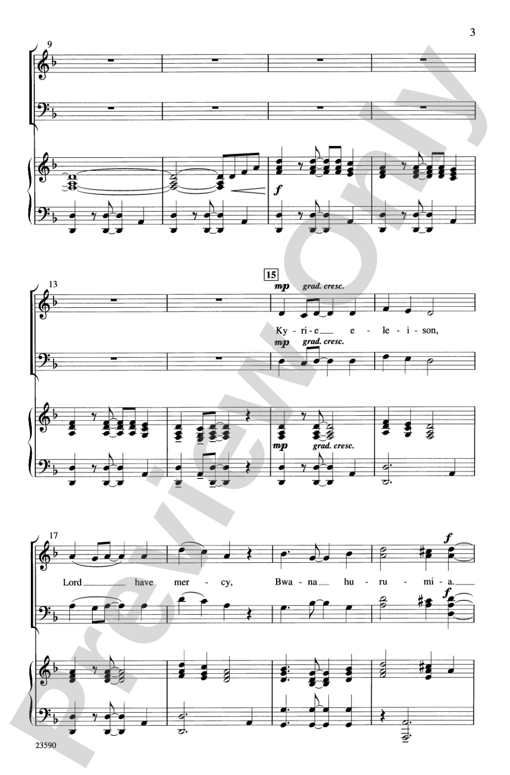 Afrika Kyrie na Sanctus: SATB Choral Octavo