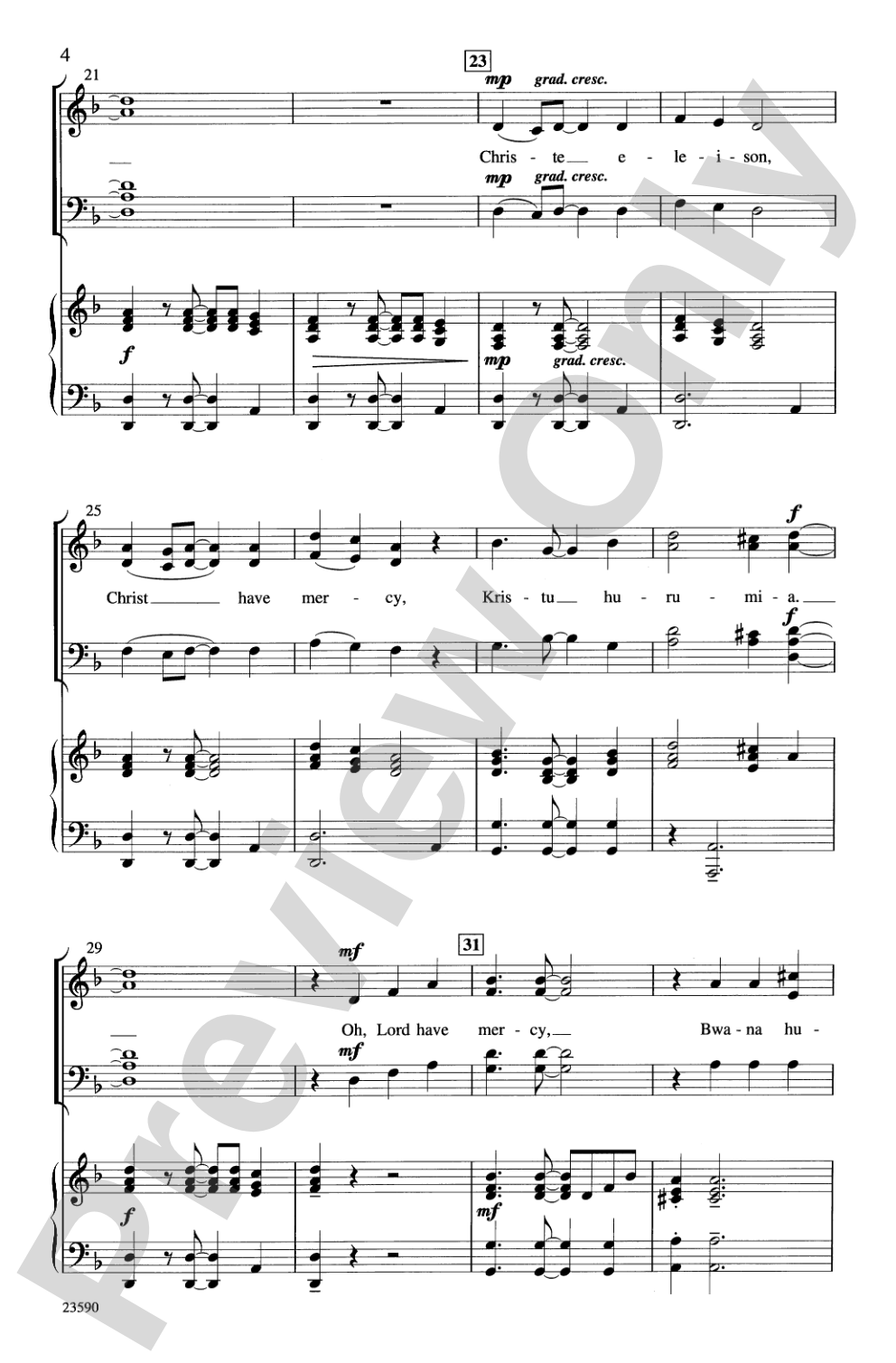 Afrika Kyrie na Sanctus: SATB Choral Octavo