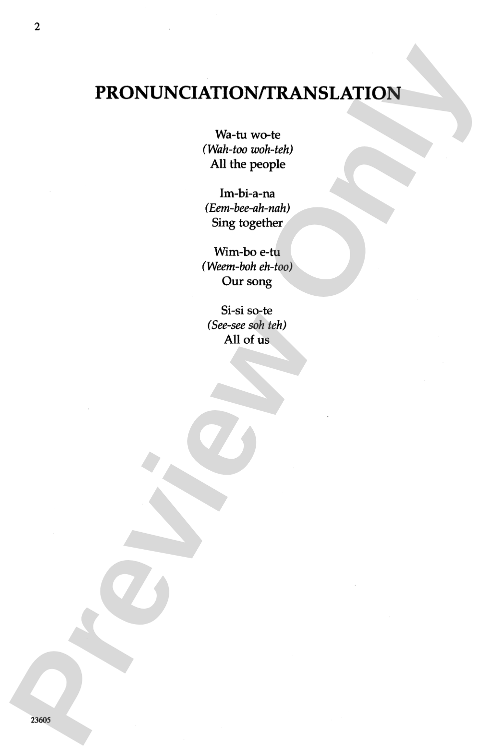 Watu Wote (All the People -- Swahili): SATB Choral Octavo