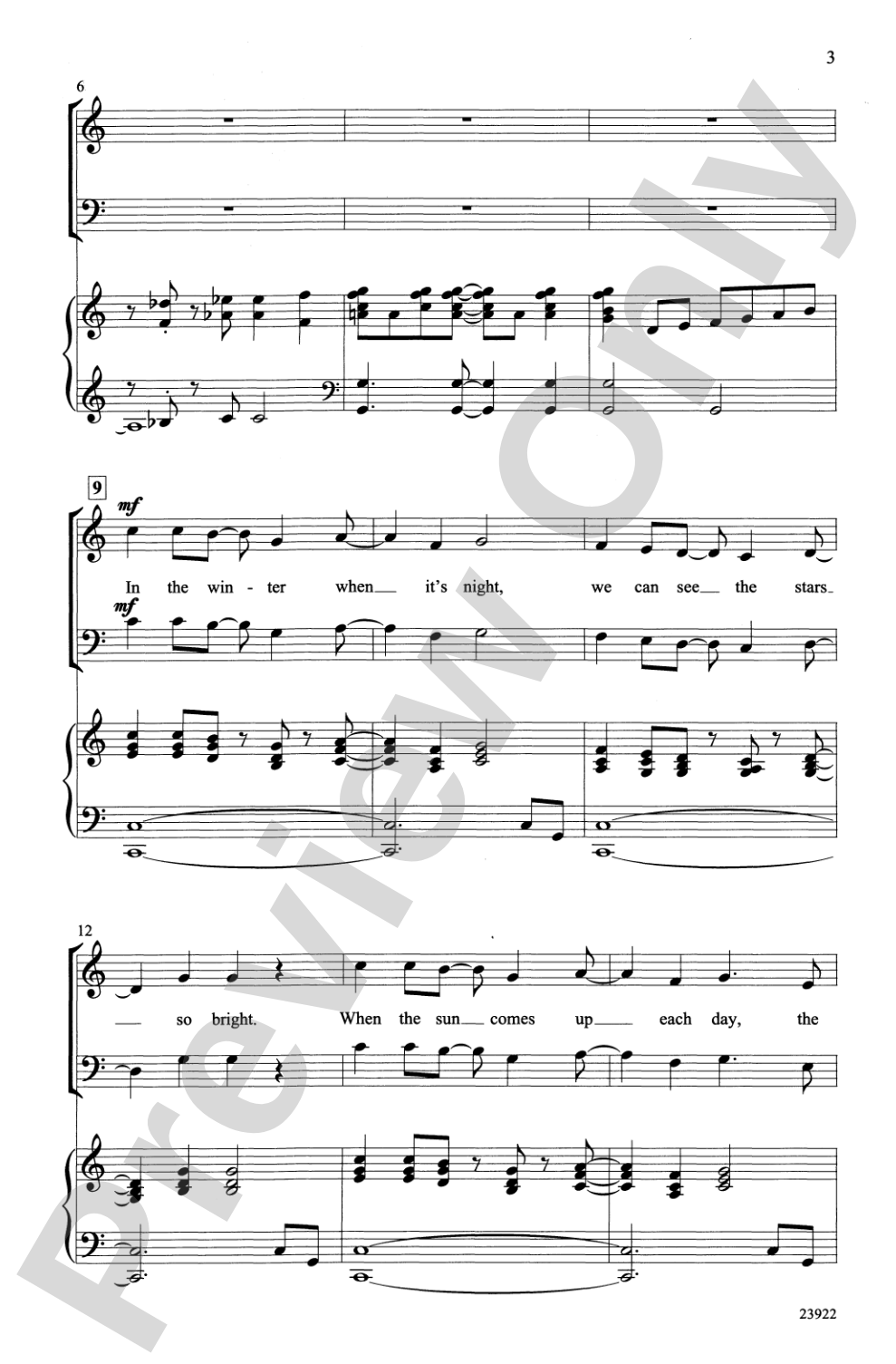 Winter Has Begun: SATB Choral Octavo