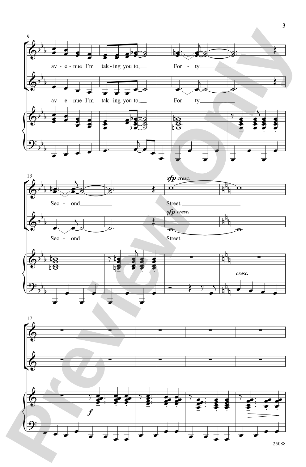 Lullaby of Broadway (and Forty-Second Street): SSA Choral Octavo