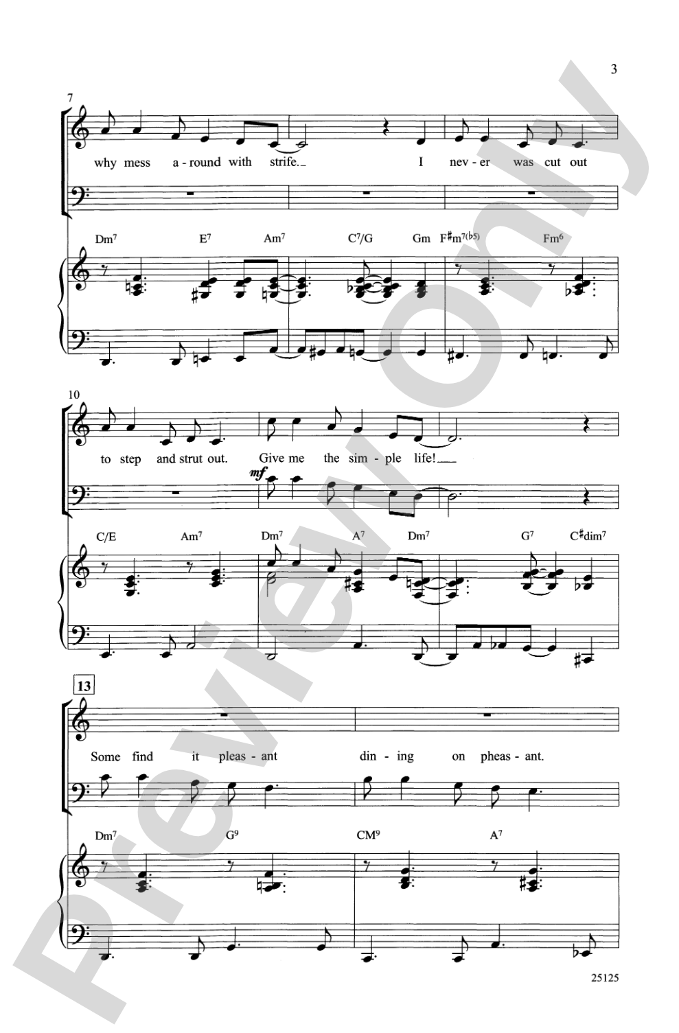 Give Me the Simple Life: SATB Choral Octavo